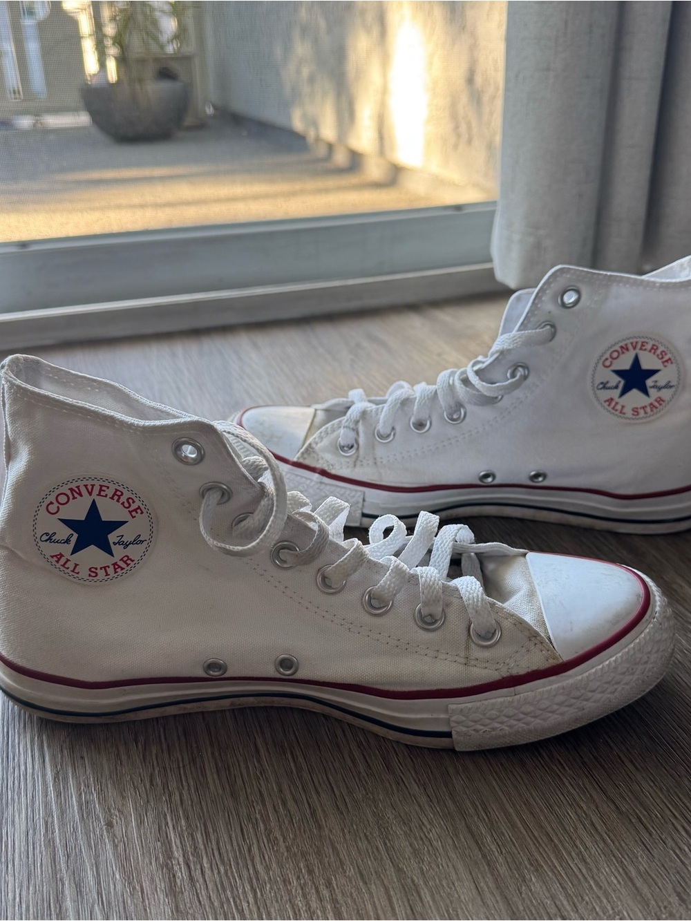 Converse White High-Top Sneakers